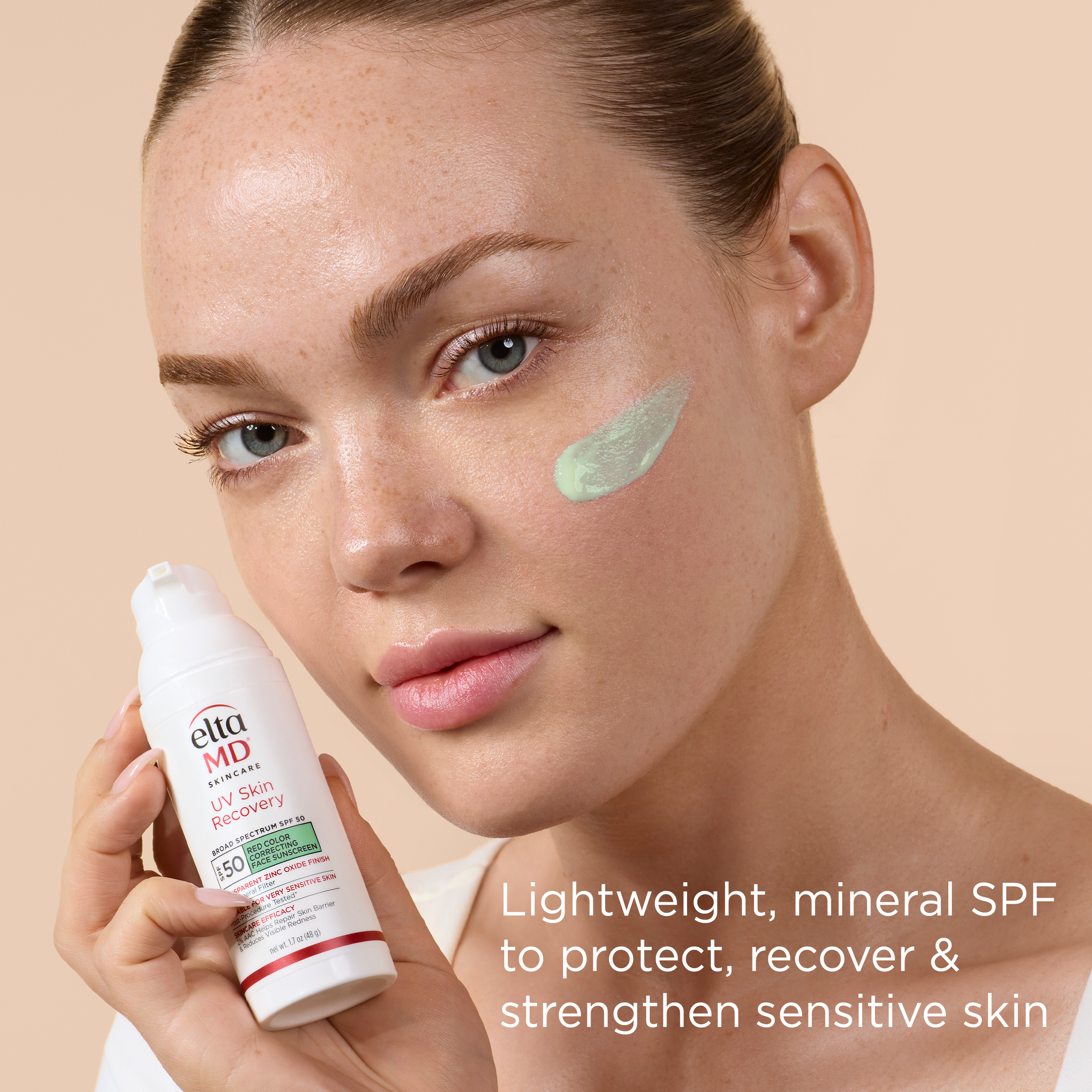 EltaMD UV Skin Recovery Red Color Correcting Green Tint Broad Spectrum SPF 50 (1.7 oz)
