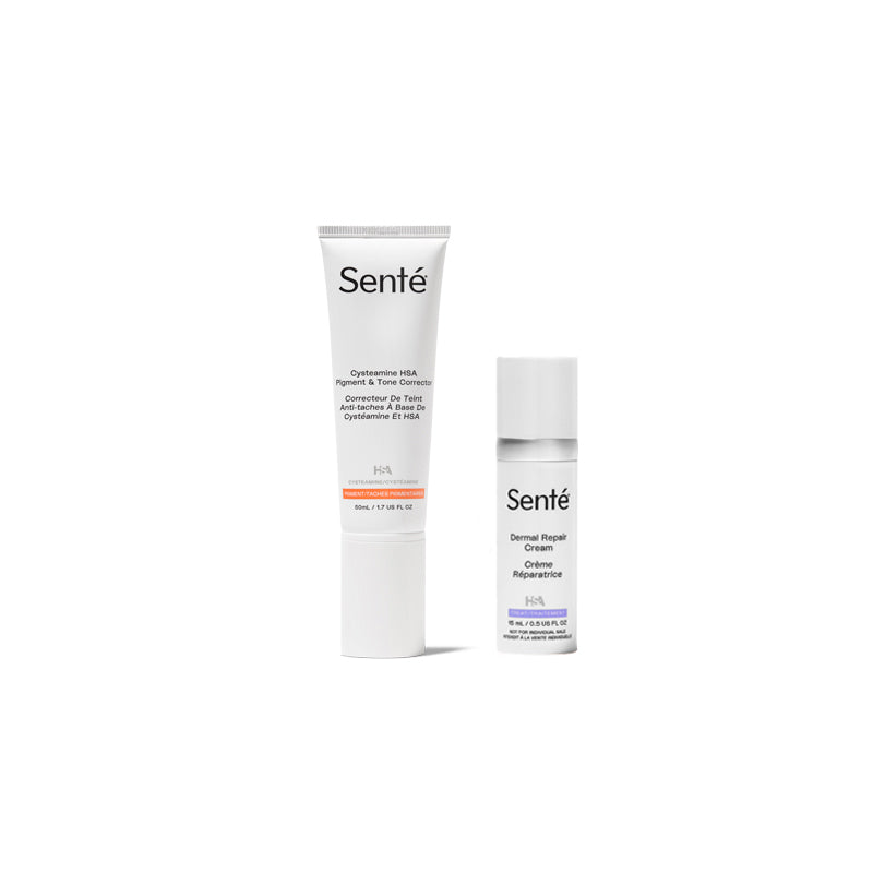 Senté Pigment & Tone Correcting Mask Cysteamine HSA (1.69 oz) & Dermal Repair Cream (0.5 oz) Duo