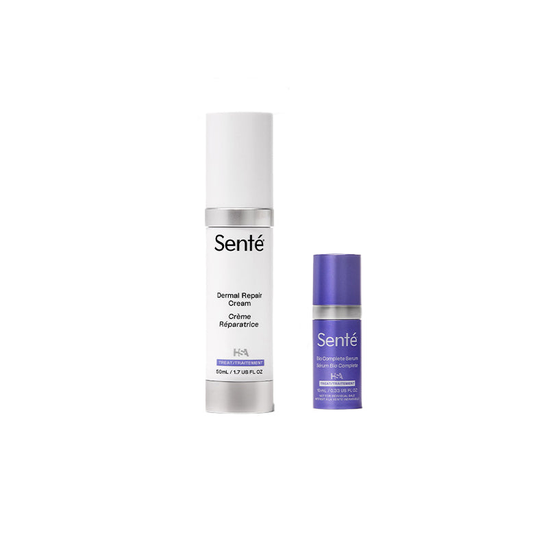 Senté Dermal Repair Cream (1.7 oz) & Bio Complete Serum (0.33 oz) Duo.