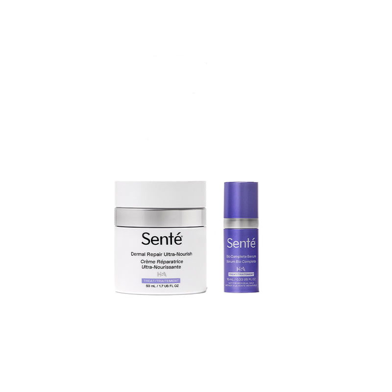 Senté Dermal Repair Ultra-Nourish (1.7 oz) & Bio Complete Serum (0.33 oz) Duo.