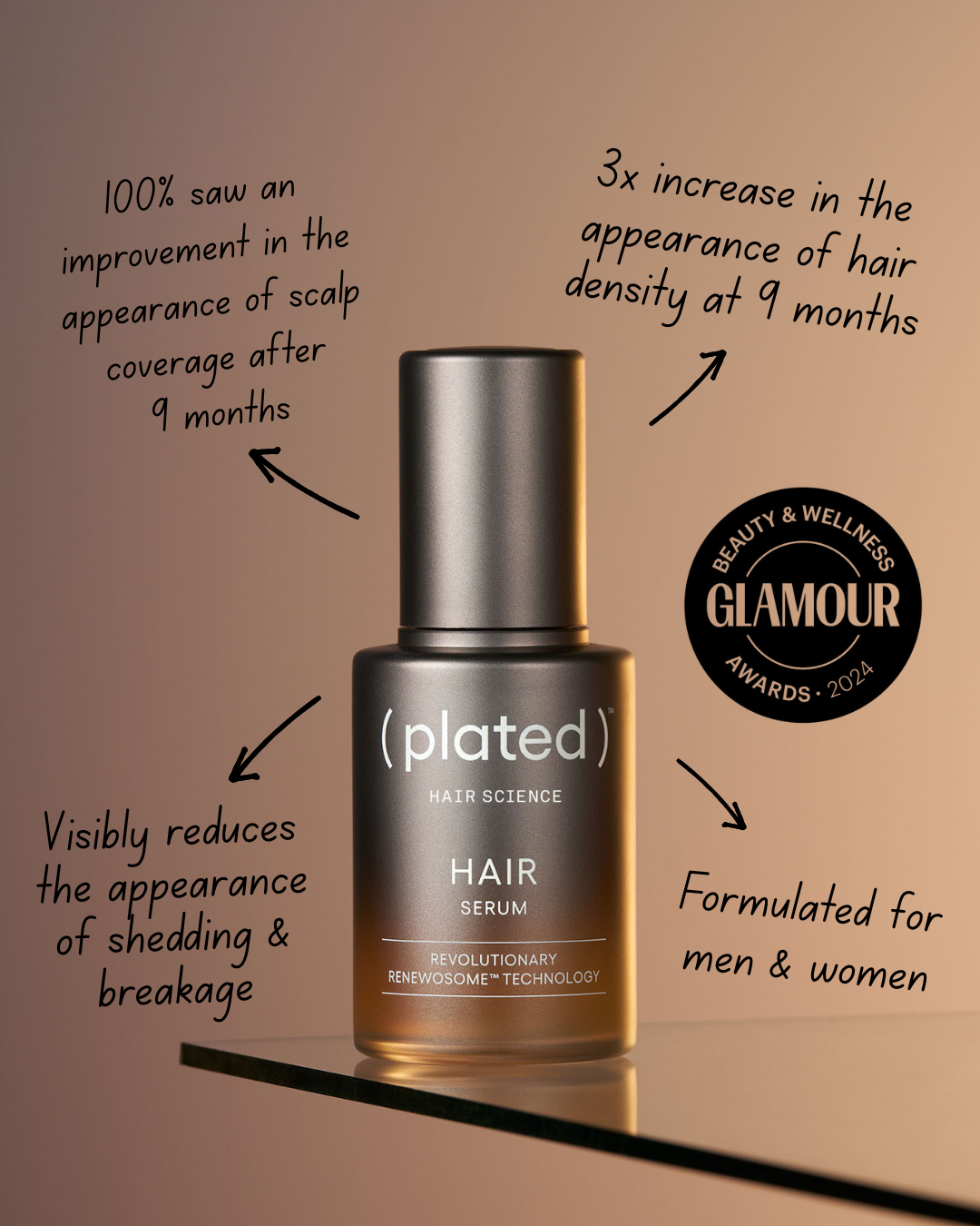 Plated Skin Science HAIR Serum (1 oz)