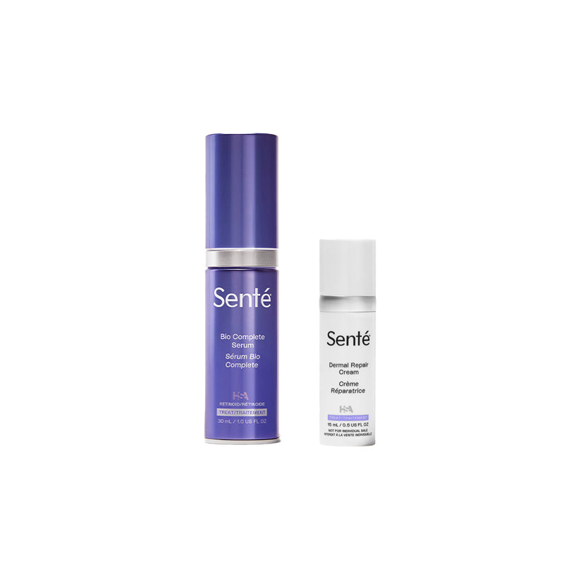 Senté Bio Complete Serum (1 oz) & Dermal Repair Cream (0.5 oz) Duo.