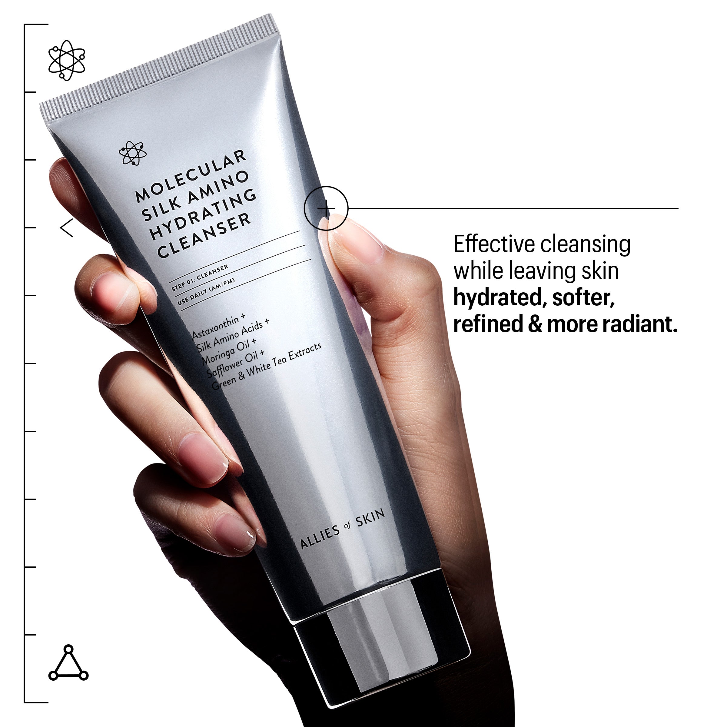 Allies of Skin Molecular Silk Amino Hydrating Cleanser (3.4 oz)