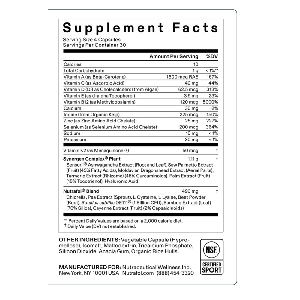 Nutrafol Women Advanced Formula Hair Growth Nutraceutical (120 Capsules)