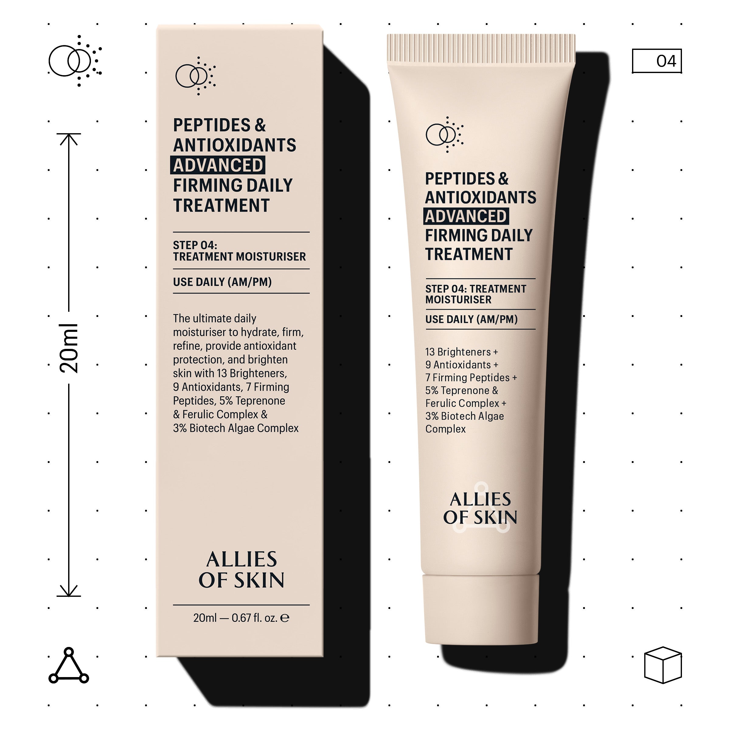 Allies of Skin Peptides and Antioxidants Advanced Firming Daily Treatment (0.67 oz)