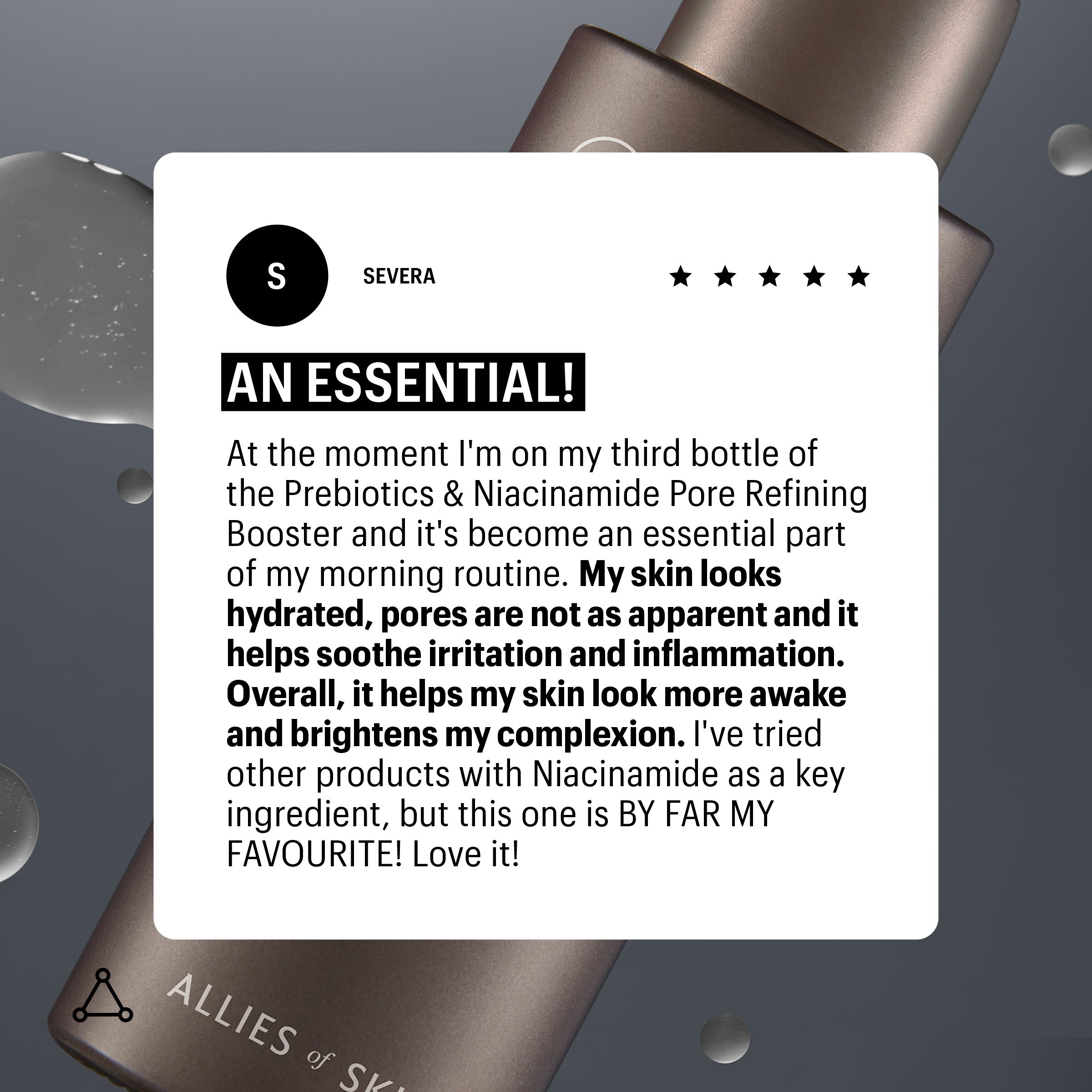 Allies of Skin Prebiotics and Niacinamide Pore Refining Booster (1.7 oz).