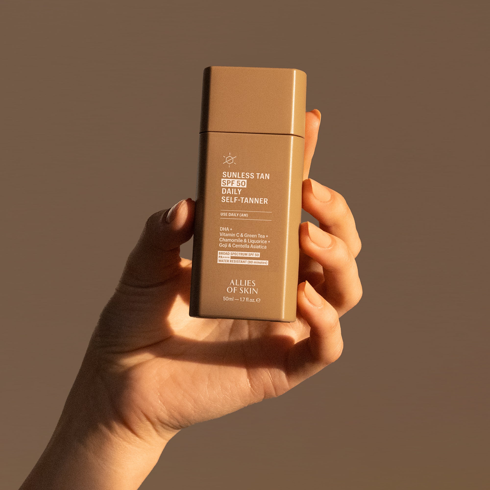Allies of Skin Sunless Tan SPF50 Daily Self Tanner (1.7 oz).