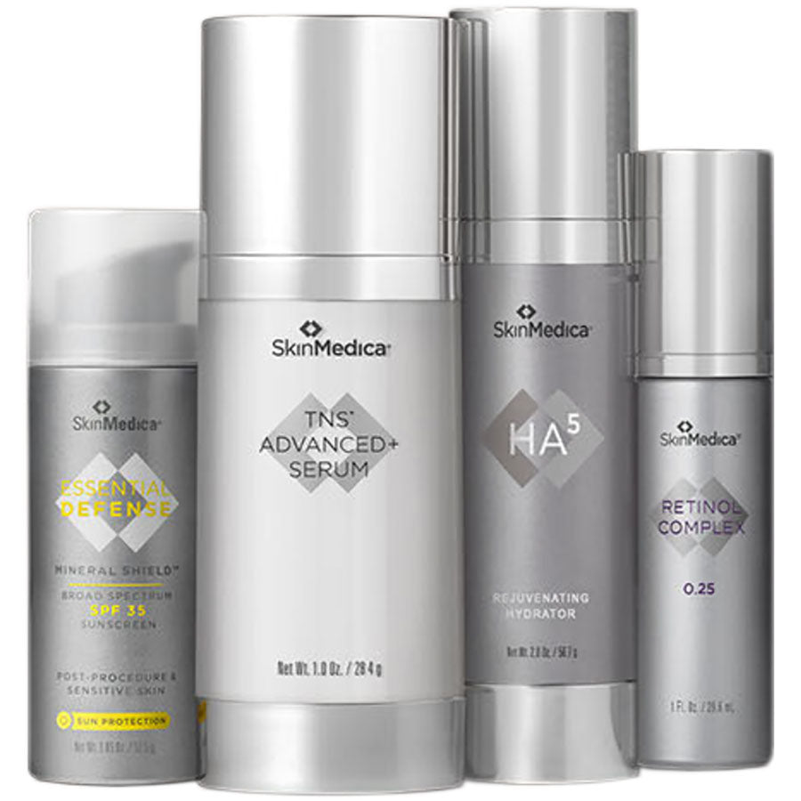 SkinMedica Everyday Essentials System with TNS Advanced+ Serum, Essential Defense, HA5, and Retinol Complex